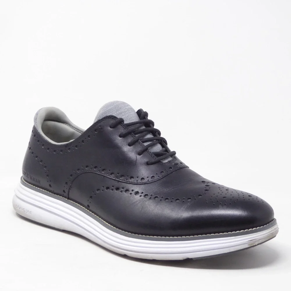 Cole Haan Mens OriginalGrand Ultra Wingtip Oxford Shoes Black C32058 Size 13